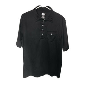 Quagmire Golf Men's Black Short Sleeve Polo Shirt Moisture Wicking Size Small